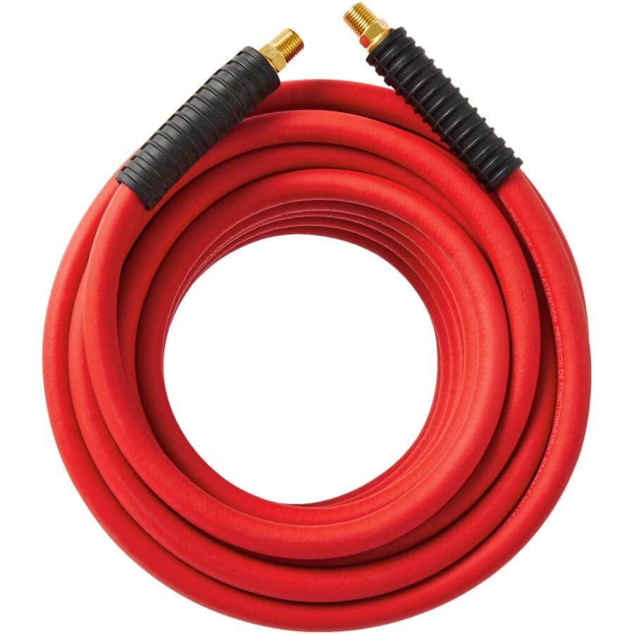 3/8" x 50' x 1/4" Male National Pipe Thread Premium Rubber Air Hose