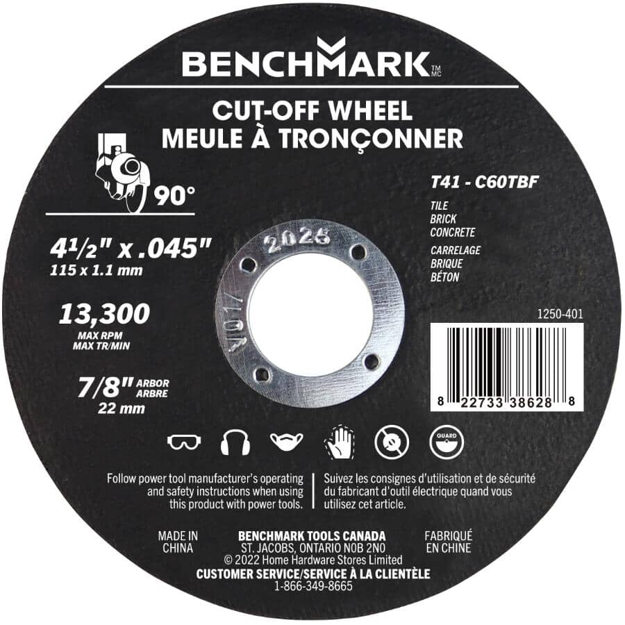 4-1/2" x 0.045" x 7/8" Masonry Cut-Off Wheel