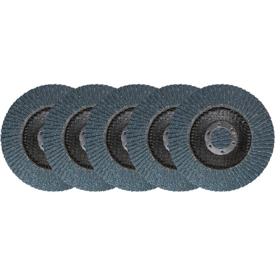 40 Grit 4-1/2" x 7/8" Flap Disc Wheel - 5 Pack