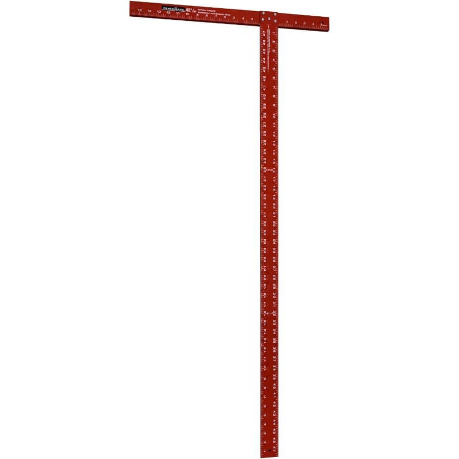 48" Red Aluminum Drywall T-Square