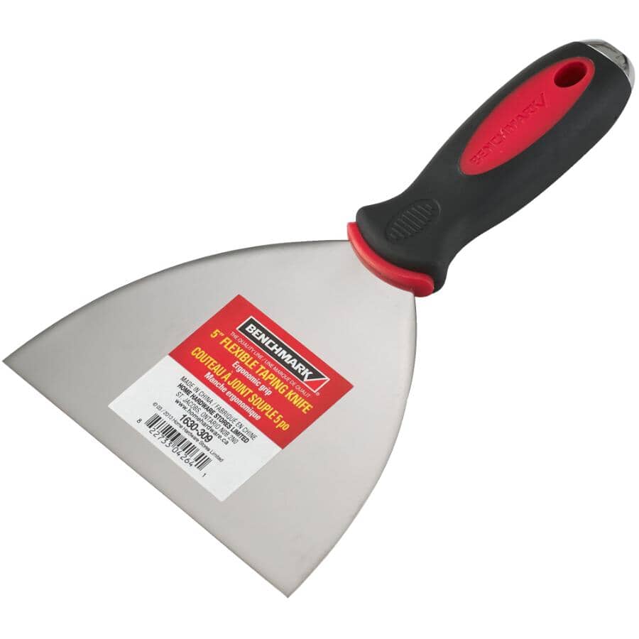 5" Flexible Wall Scraper - with Ergonomic Grip Handle