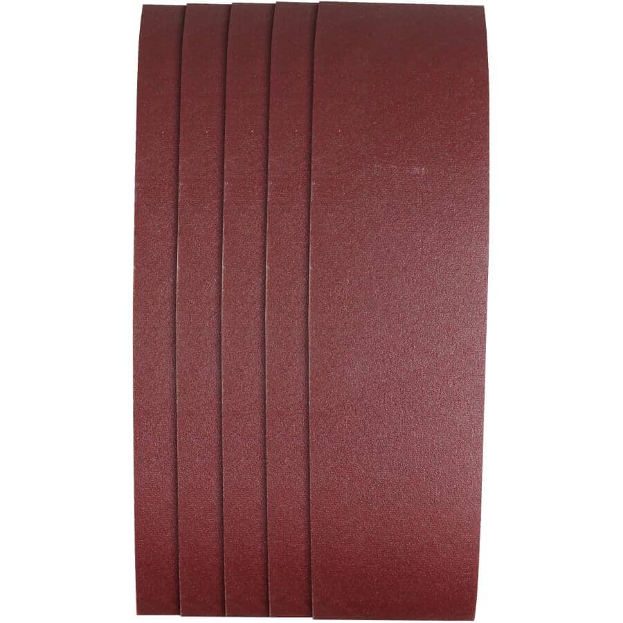 5 Pack 3" x 24" 120 Grit Aluminum Oxide Belts