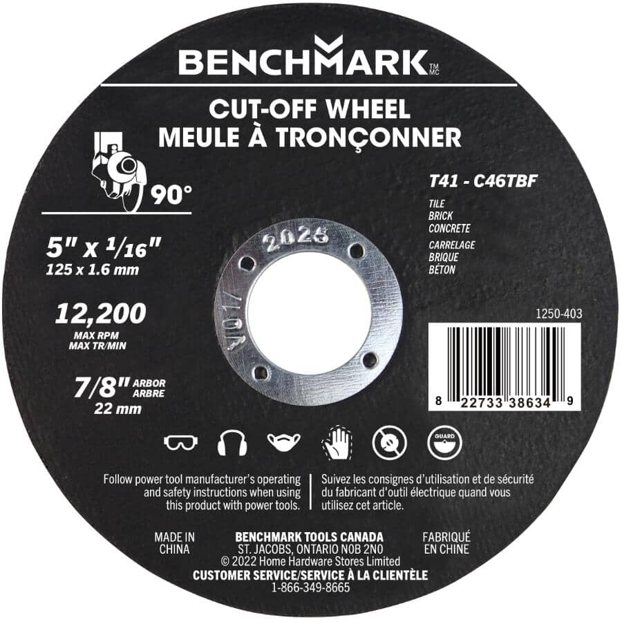 5" x 1/16" x 7/8" Depressed Centre Masonry Cut-Off Wheel