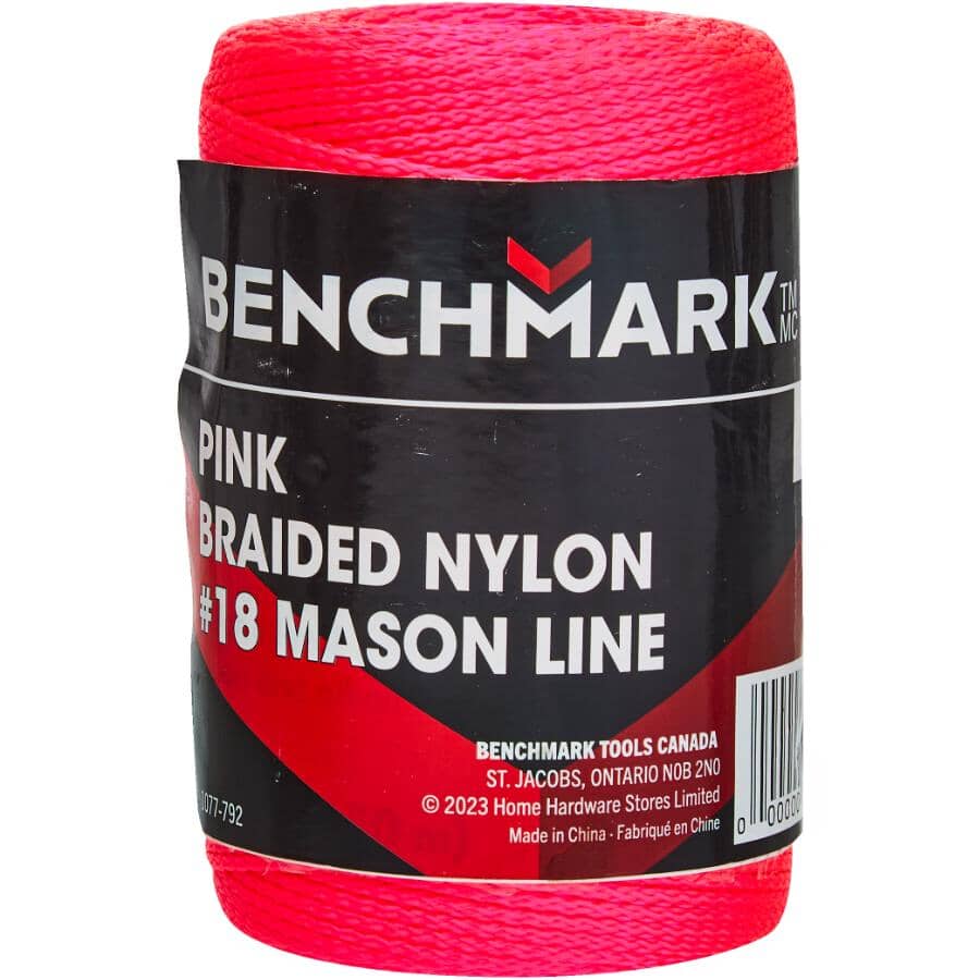 500' Braided Nylon #18 Mason Line - Pink