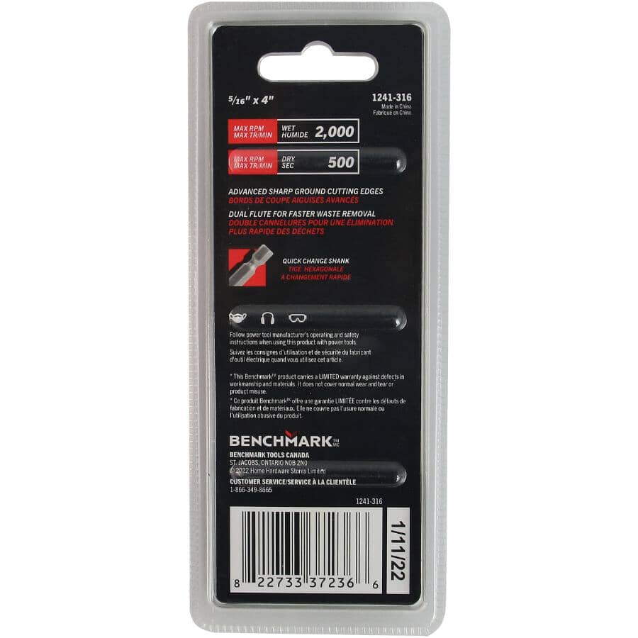 5/16" X 4" Jobsite Drill Bit