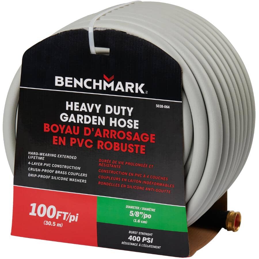 5/8" x 100' Heavy Duty PVC Garden Hose