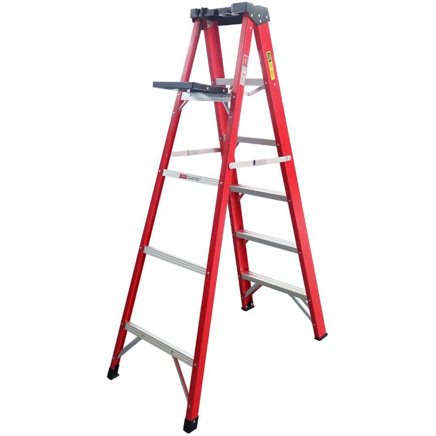 6' #1 Fibreglass Step Ladder, with Paint Tray