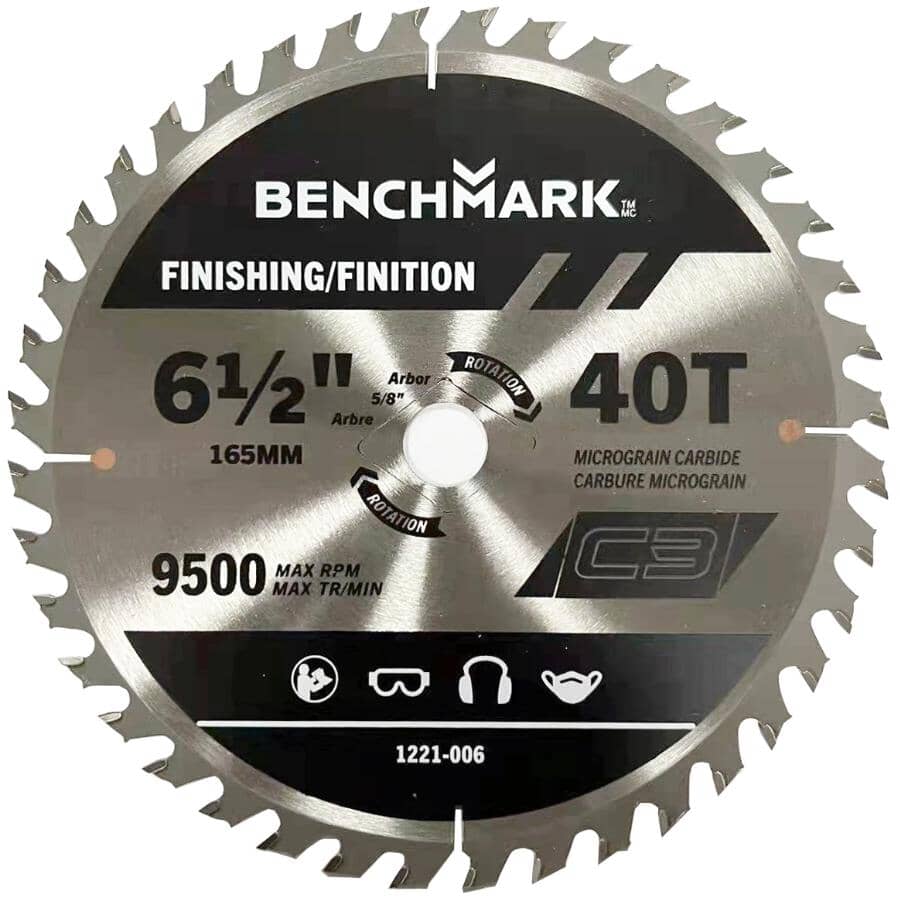 6-1/2" 40 Tooth Carbide Circular Saw Blade