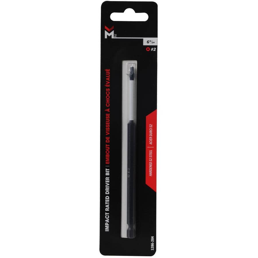 6" #2 Square Power Bit