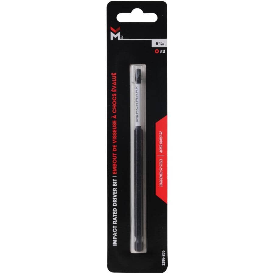 6" #3 Square Power Bit