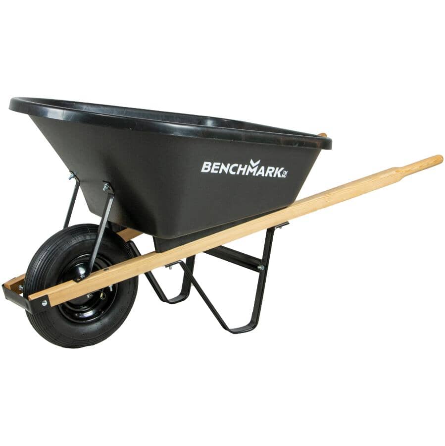 6 Cu. Ft Poly Tray Wheelbarrow