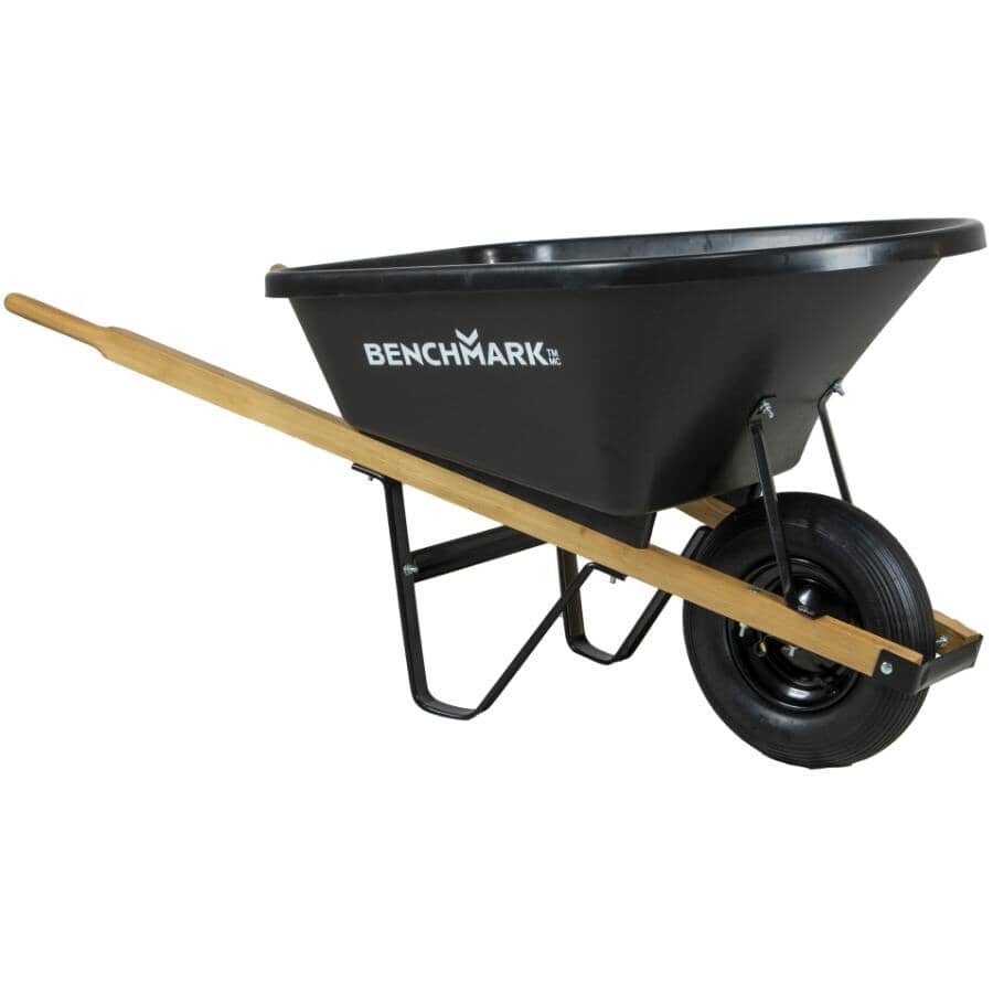 6 Cu. Ft Poly Tray Wheelbarrow
