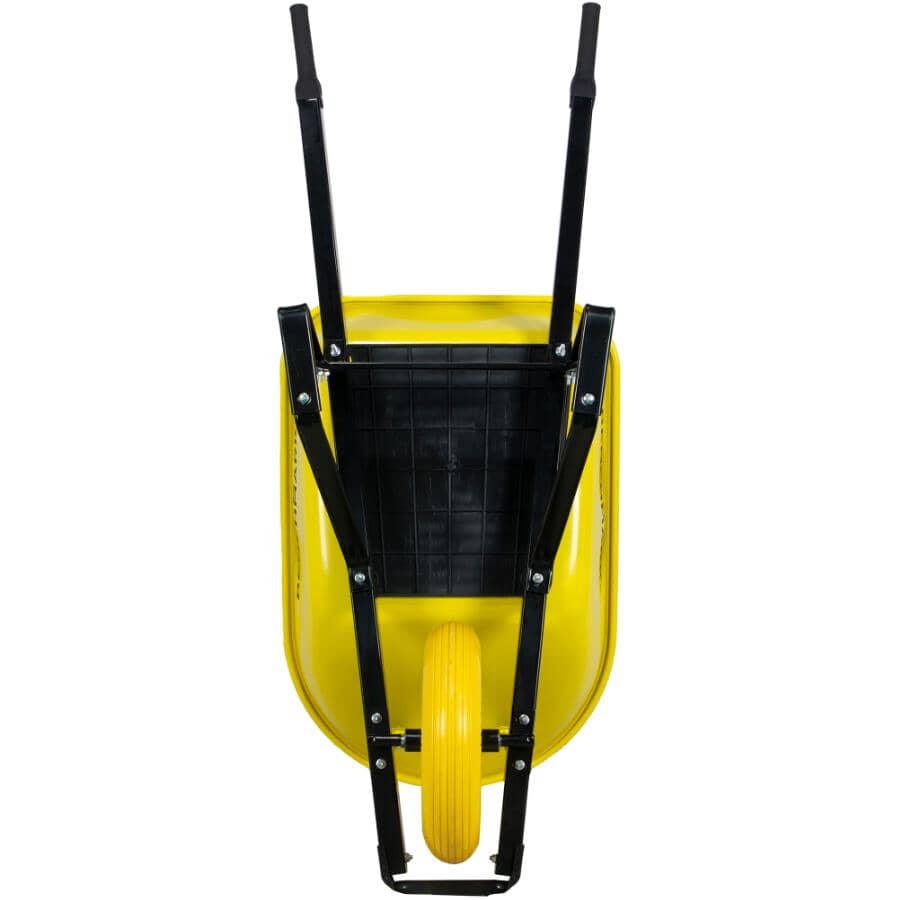 6 Cu. Ft Seamless Steel Tray Wheelbarrow