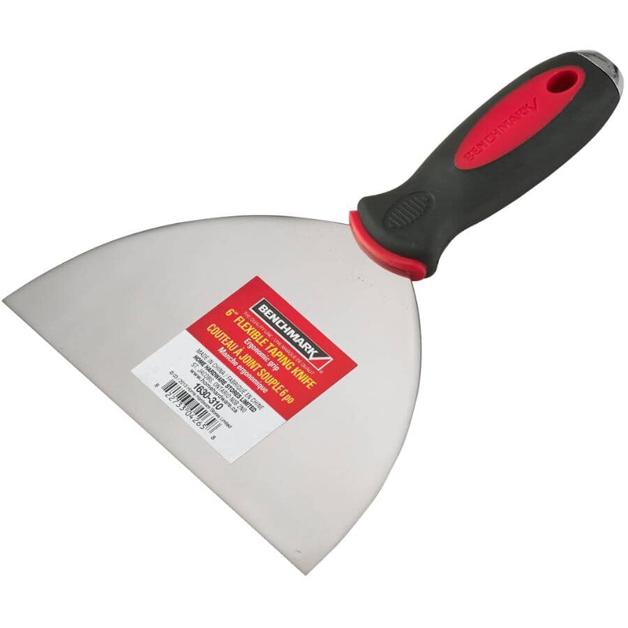 6" Flexible Wall Scraper - with Ergonomic Grip Handle