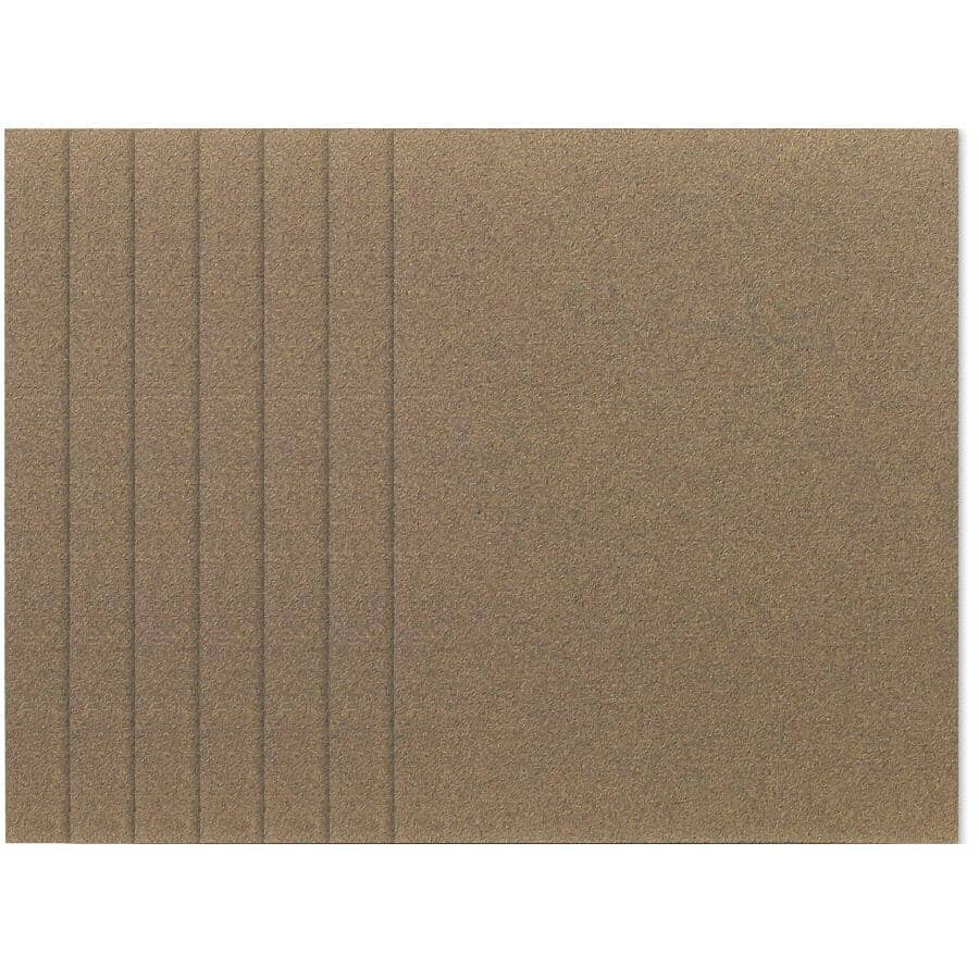 6 Pack 220 Grit 1/4 Sheet Aluminum Oxide Sandpaper
