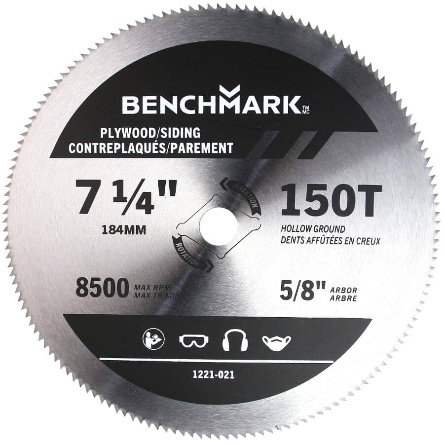 7-1/4" 150 Tooth Plywood Circular Saw Blade - Counter Clock Wise