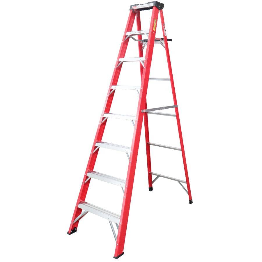 8' #1 Fibreglass Step Ladder, with Paint Tray