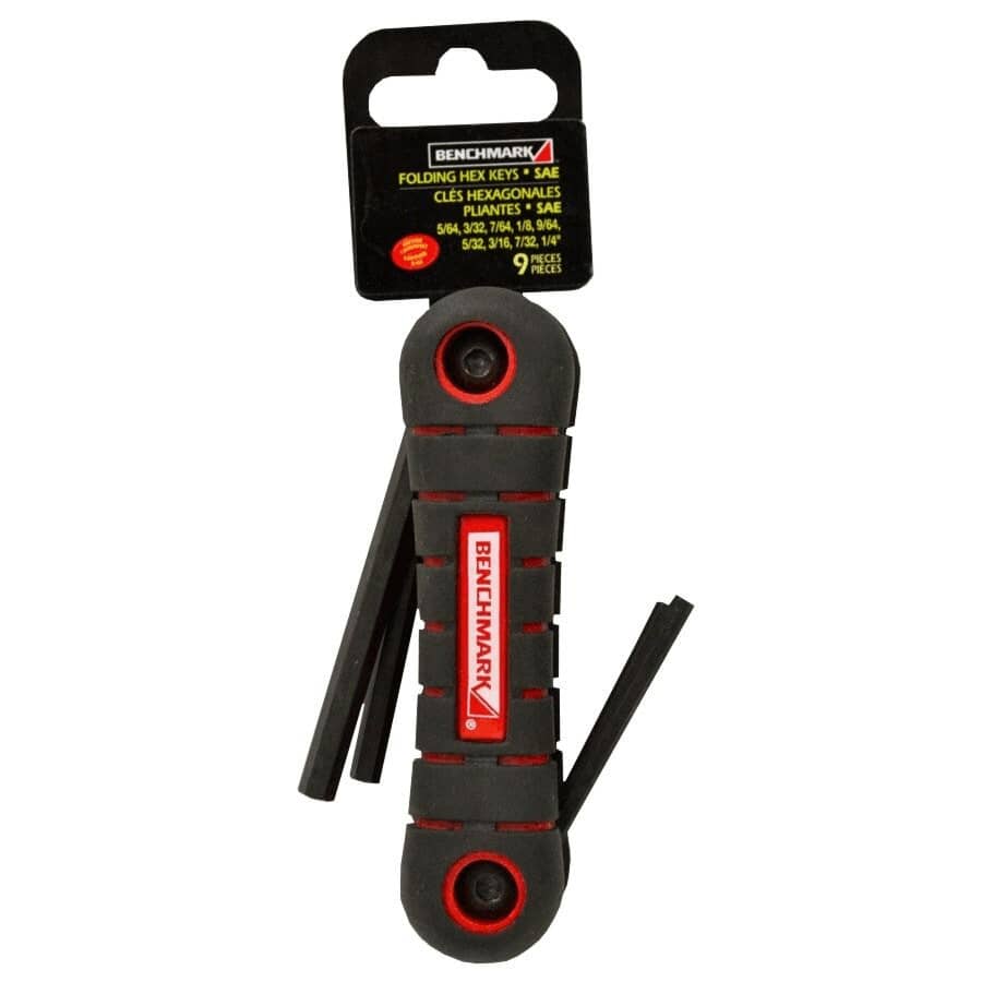 9 Piece SAE Folding Hex Key Set