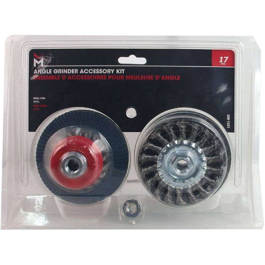 Angle Grinder Accessory Kit - 17 Piece, Assorted Sizes