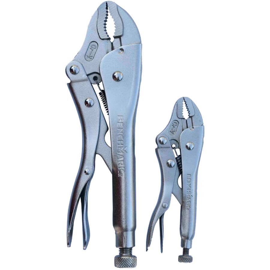 Curved Jaw Locking Pliers Set - 2 Piece