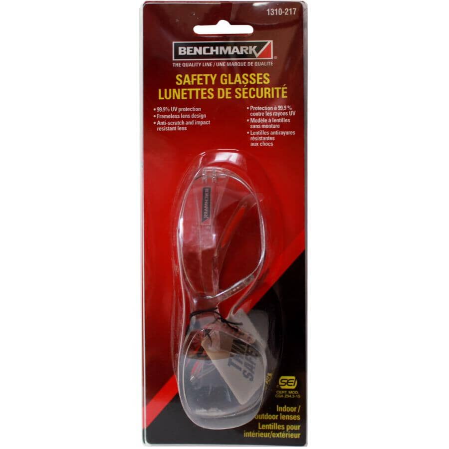 Frameless Safety Glasses - Clear