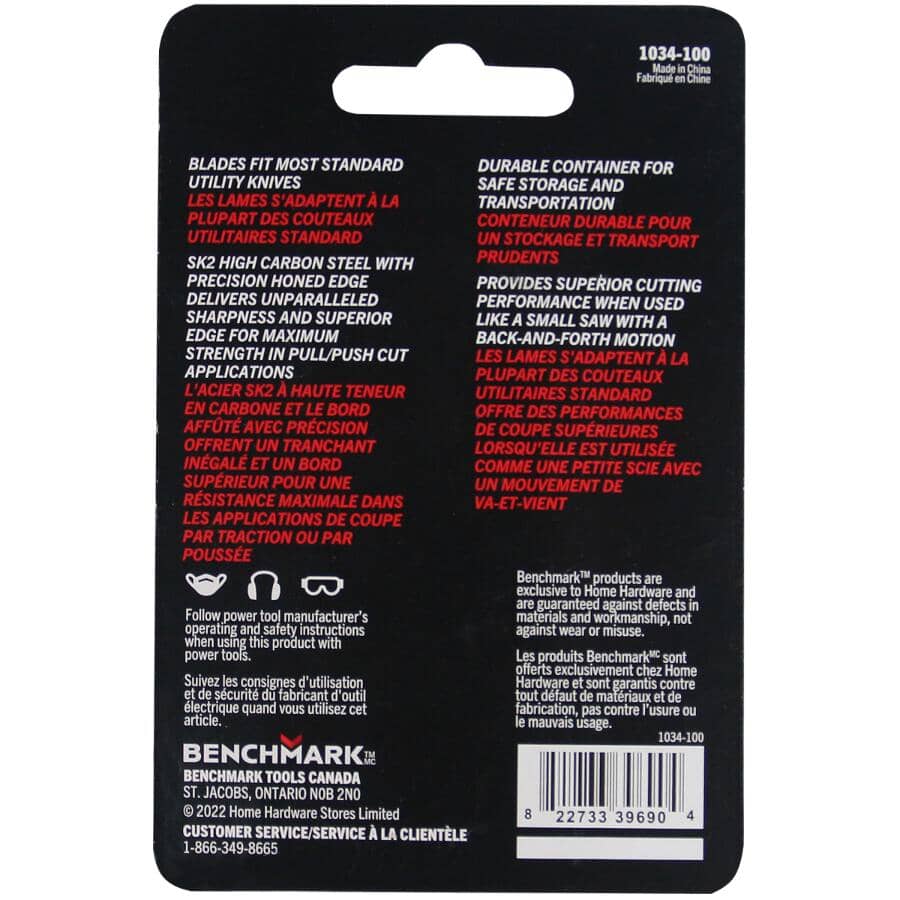 Serrated Utility Replacement Blades - 5 Pack