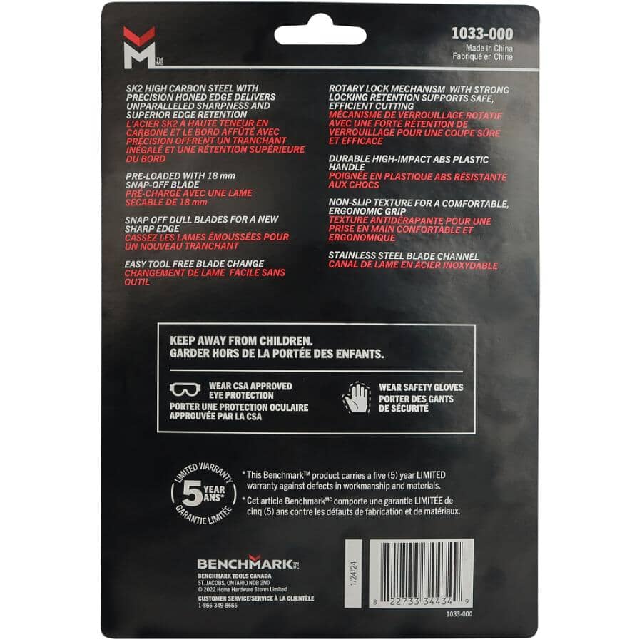 Snap Off Utility Knife Set - 18 mm, 4 Piece