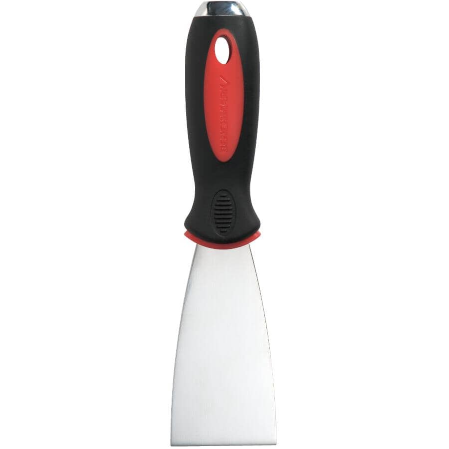 Stiff Putty Knife - with Ergonomic Grip Handle, 2"