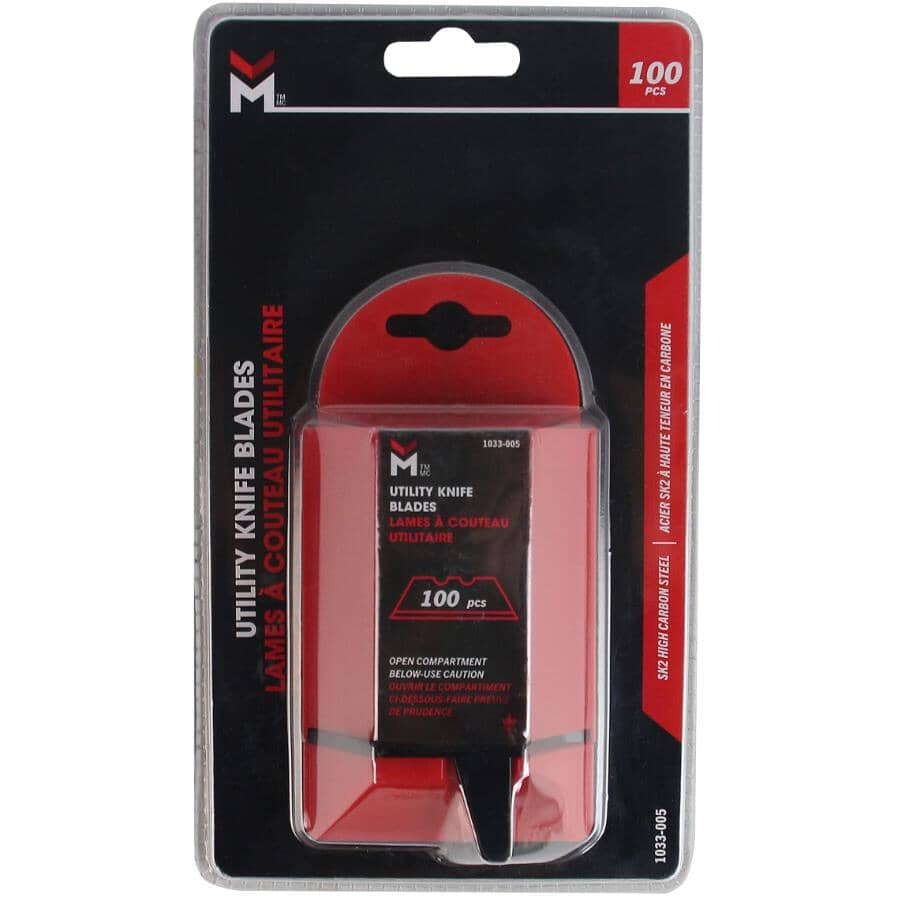 Utility Replacement Blades - 100 Pack