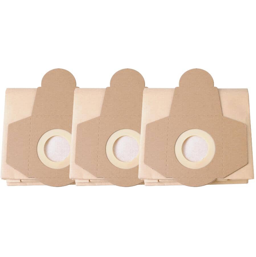 Wet / Dry Vacuum Replacement Collector Bags - 50 L, 3 Pack
