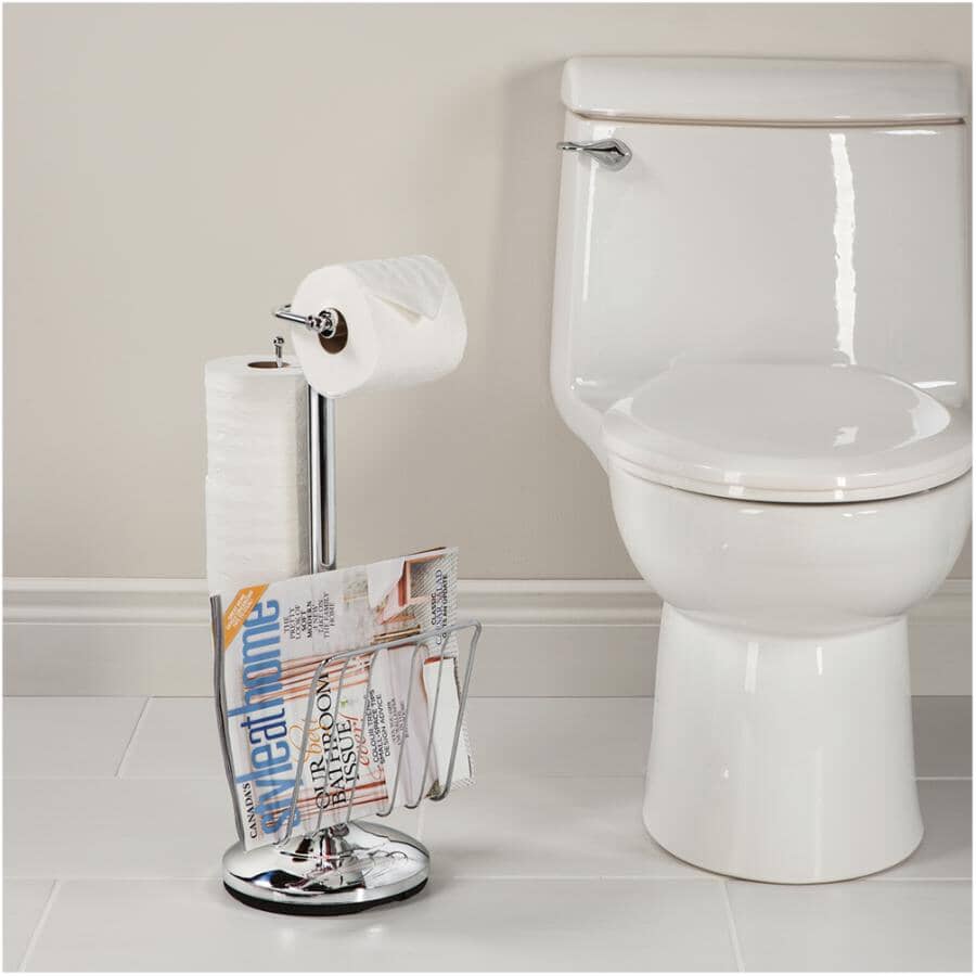 Magazine & Toilet Tissue Holder - Chrome
