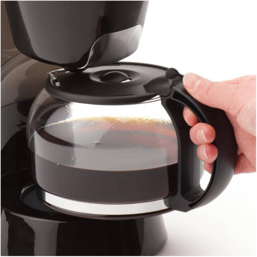 Coffee Maker with Cone Filter - Black, 8 Cup