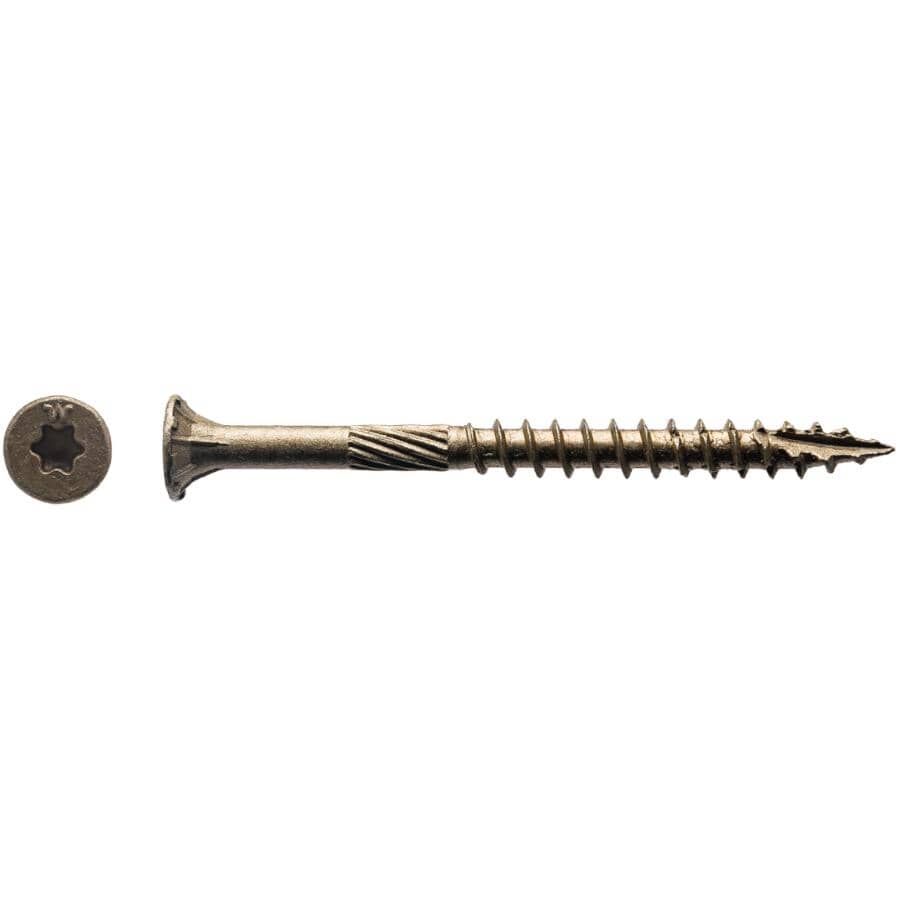 #10 x 3-1/2" Bronze Star Drive Deck Screws - 5 lb Pack