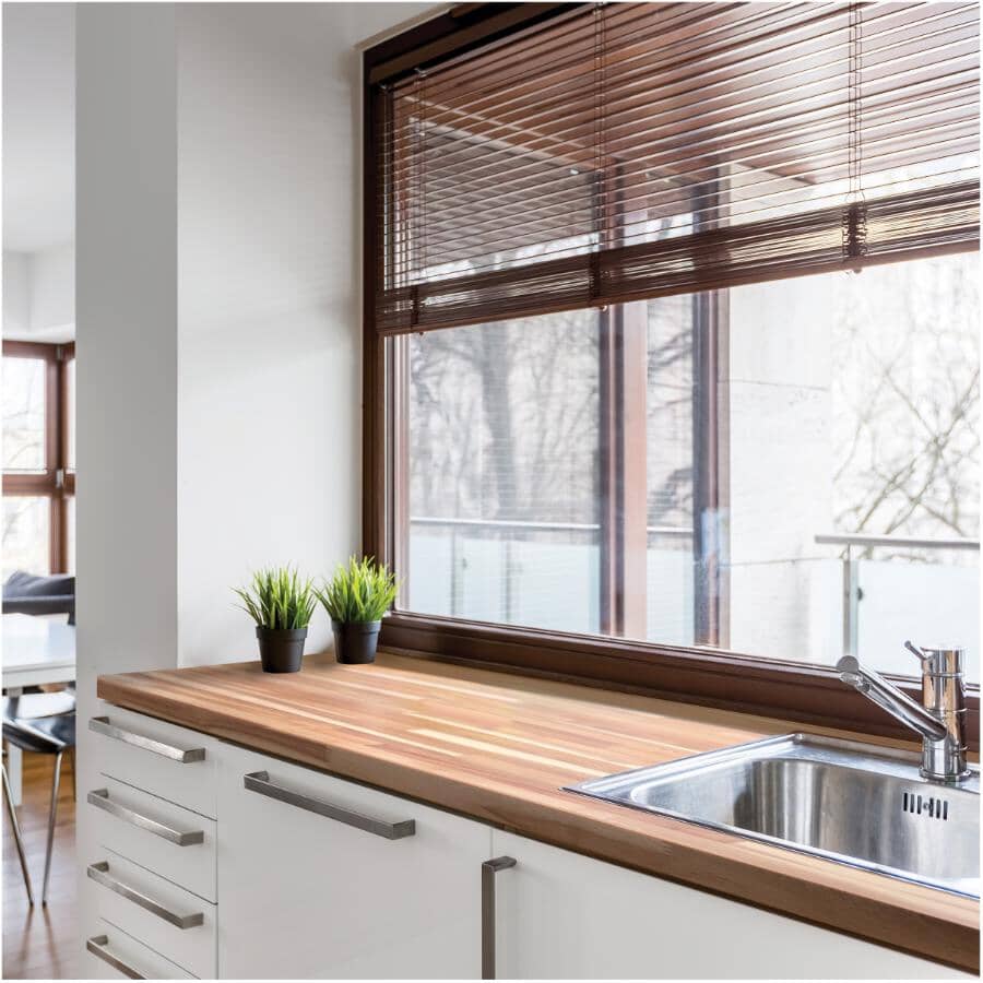 72" x 25.5" x 1.5" Finger Jointed Acacia Wood Countertop