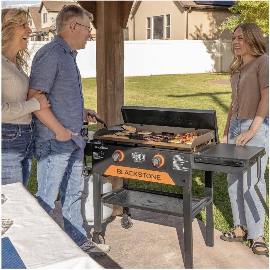 28" Original Omnivore Propane Griddle with Hard Cover - 2 Burner, 524 sq. in.