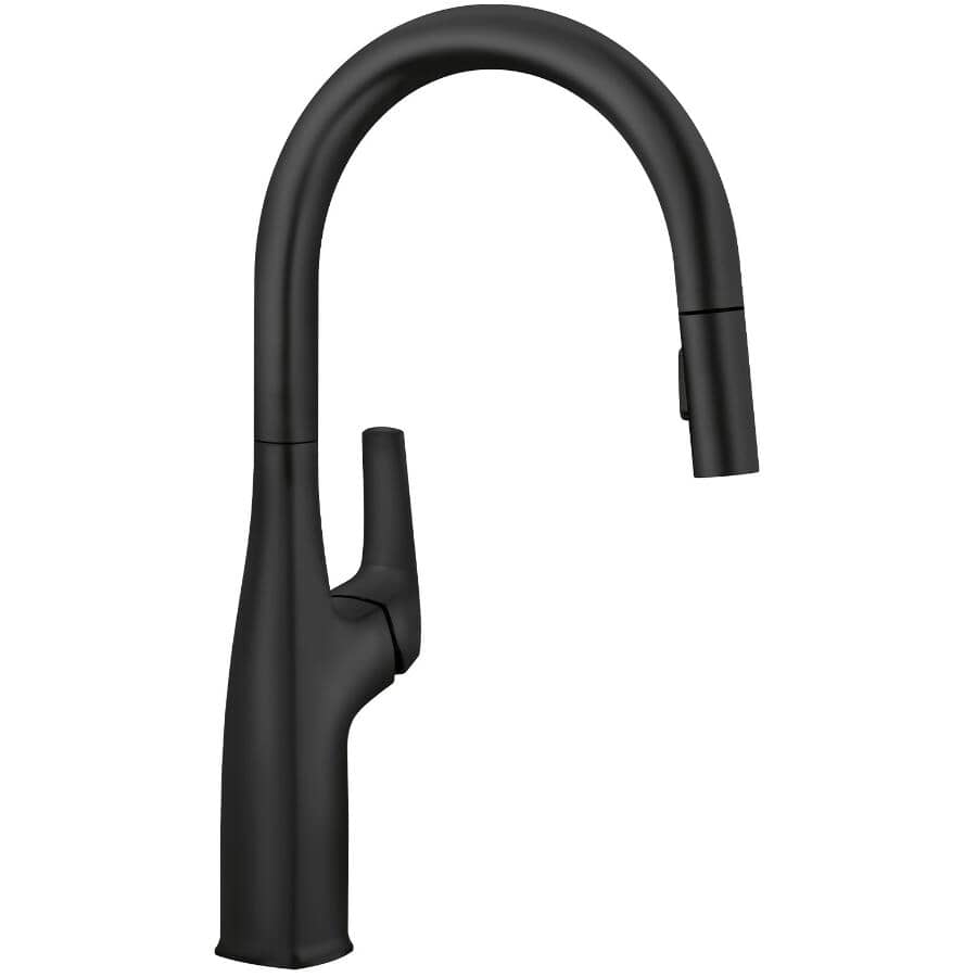 Rivana Single Handle Pull-Down Kitchen Faucet - Matte Black
