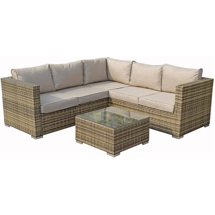 Georgette Wicker Sectional Set - 3 Pieces