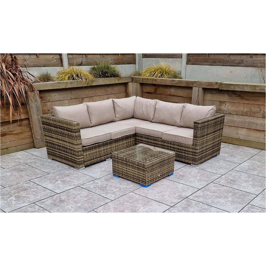 Georgette Wicker Sectional Set - 3 Pieces