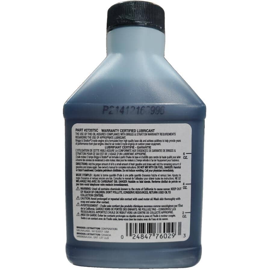 2-Cycle Low Smoke Engine Oil, 50:1 mix, 8 oz Bottle
