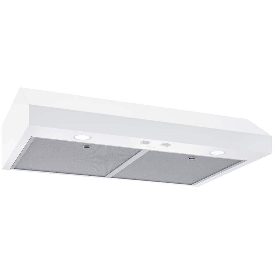 Glacier 30" Under Cabinet Range Hood - 350 Max Blower CFM, White