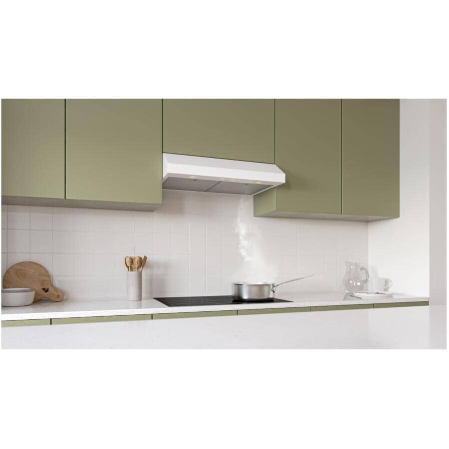 Glacier 30" Under Cabinet Range Hood - 350 Max Blower CFM, White