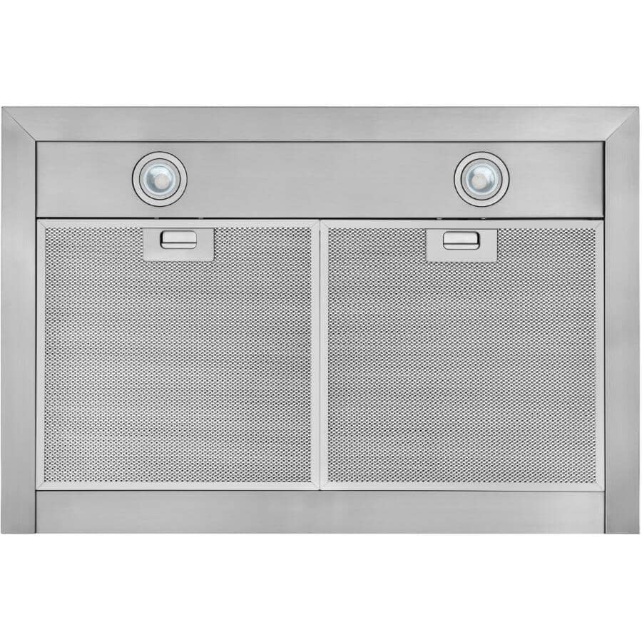 Slim Pyramid Wall Mounted Range Hood - with LED Light, 30", Stainless Steel