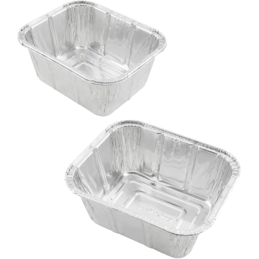 BBQ Aluminum Foil Drip Pans - 4.75" x 5.75", 3 Pack