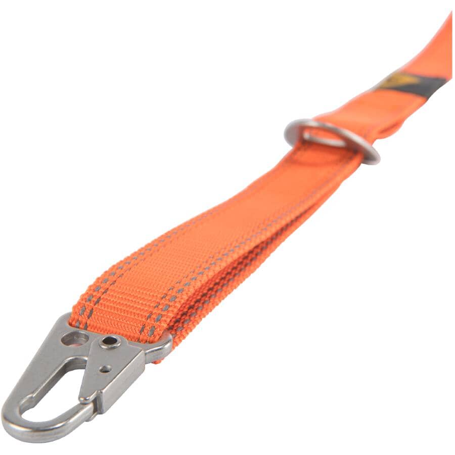Polyester Webbing Dog Leash - Safety Orange, 1" x 6'