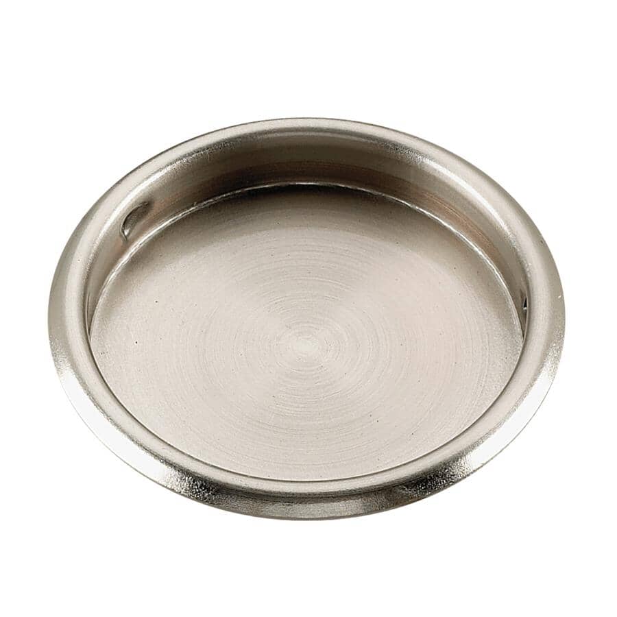 2-1/2" Satin Nickel Round Sliding Door Pull