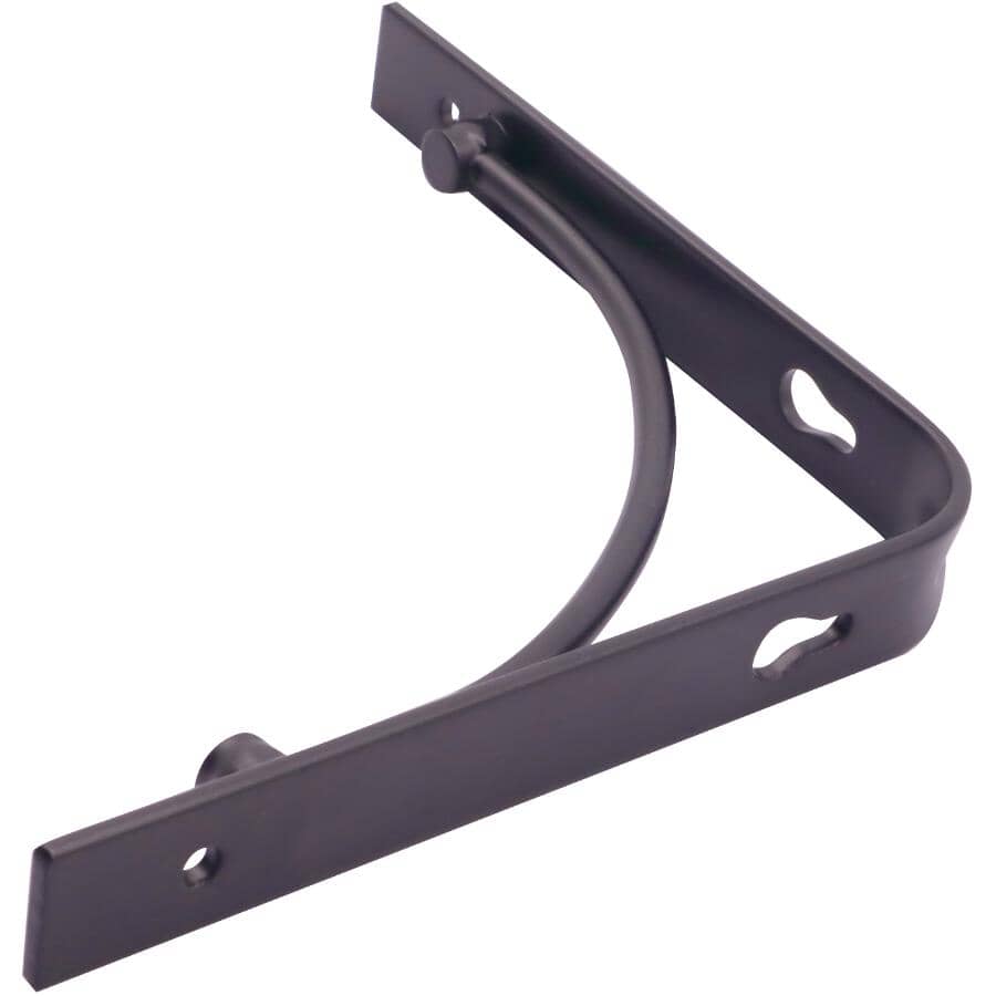 8" Decorative Shelf Bracket - Black