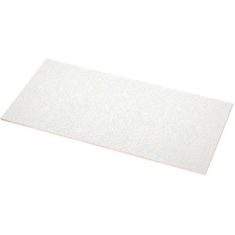 2' x 4' White Fissured Wood Fibre Ceiling Panels - 8 Pack
