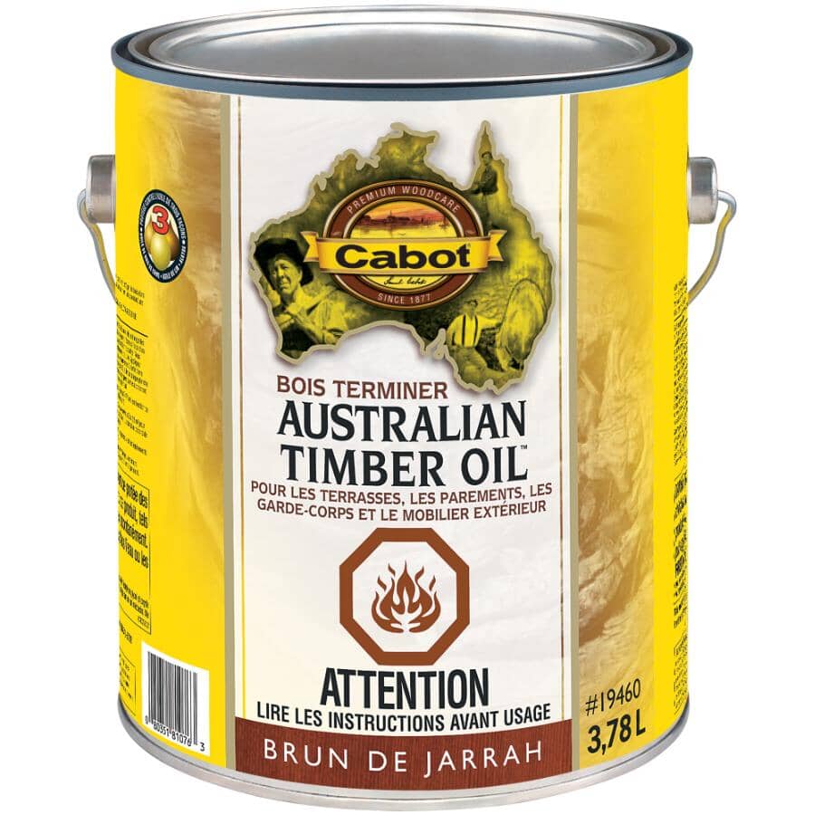 Australian Timber Oil Stain - Jarrah Brown, 3.78 L