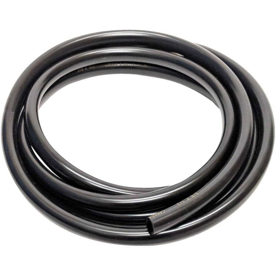 Black Vinyl Tubing - 3/8" Inside Diameter x 1/2" Outside Diameter x 10'