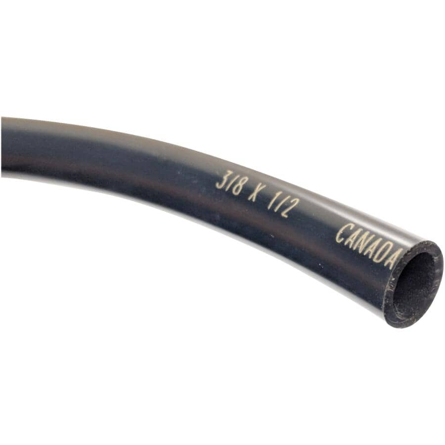 Black Vinyl Tubing - 3/8" Inside Diameter x 1/2" Outside Diameter x 10'
